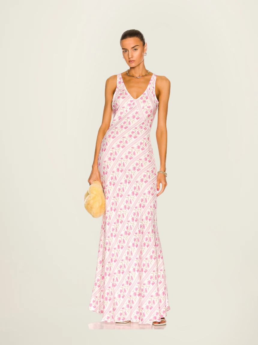 Love Shack Fancy Illana Floral Slip Dress