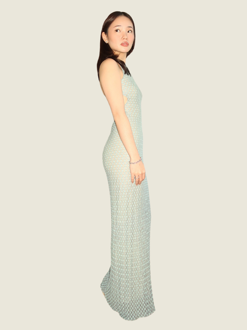 Elan Wear Green Halter Maxi