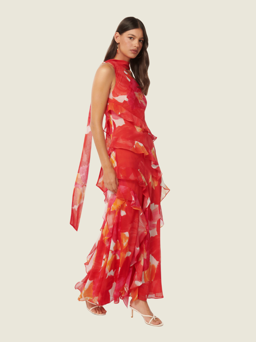 Ever New Daisy Asym Scarf Midi Dress