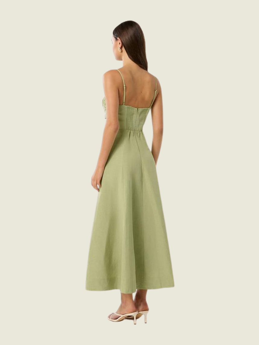 Ever New Green Camilla Strappy Ruched Dress