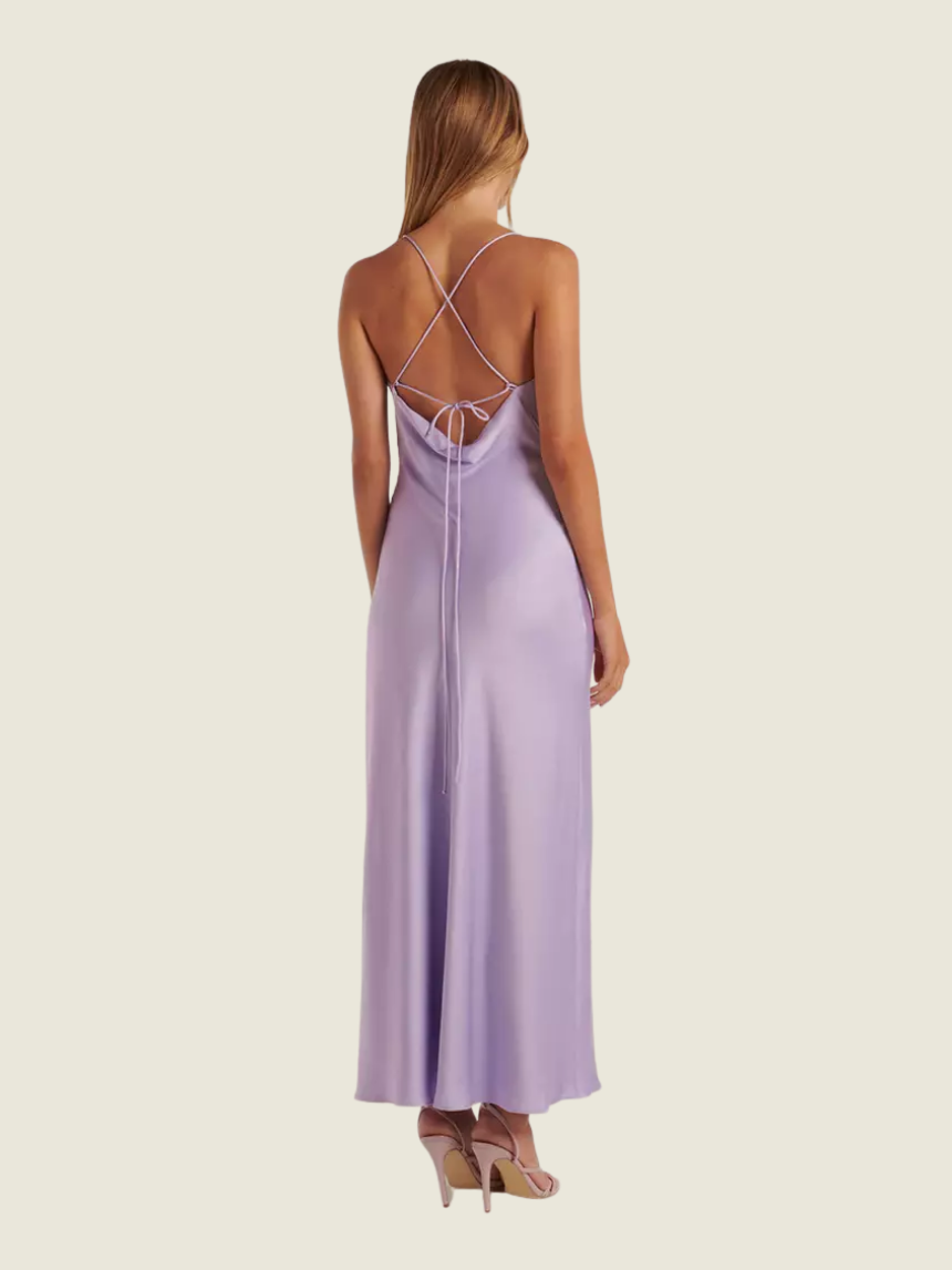 Ever New Purple Blair Back Detail Maxi Dress