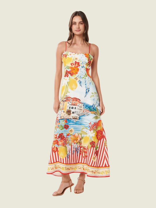 Ever New Sicilia Printed Midi Dress
