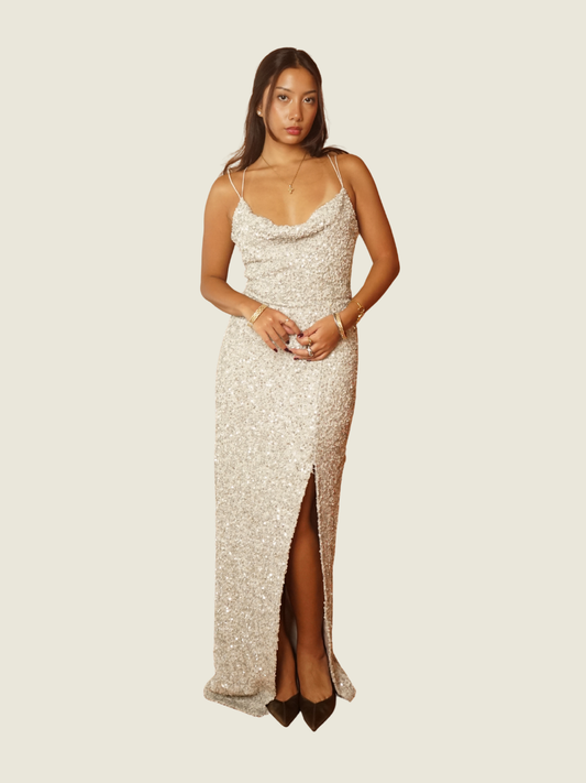 Ever New Silver Sequin Dress