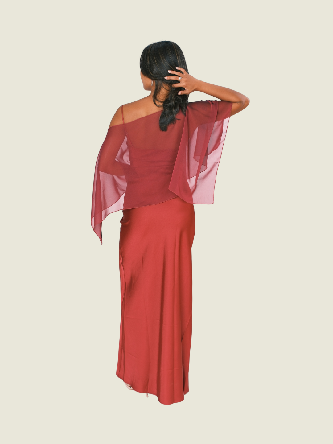 Fabrique Fuchsia Dress with Shawl