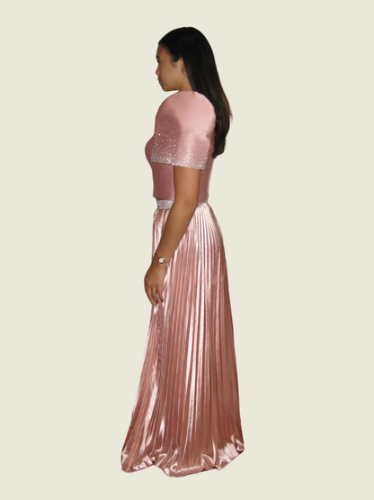 Frankie de Leon Custom Pink Two Piece Filipiniana