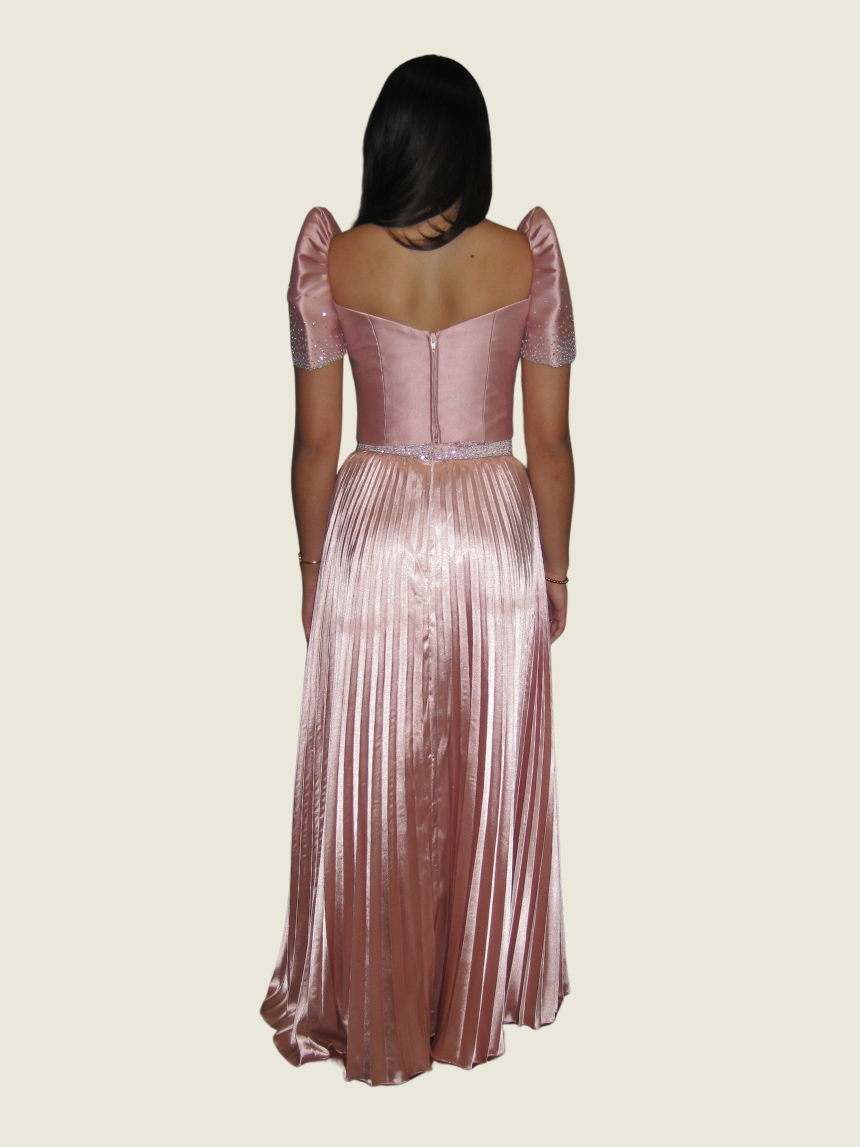 Frankie de Leon Custom Pink Two Piece Filipiniana