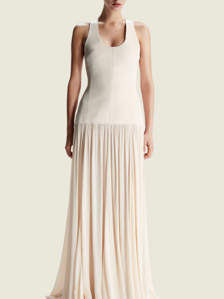 H&M Studio Sheer Skirt Maxi Dress