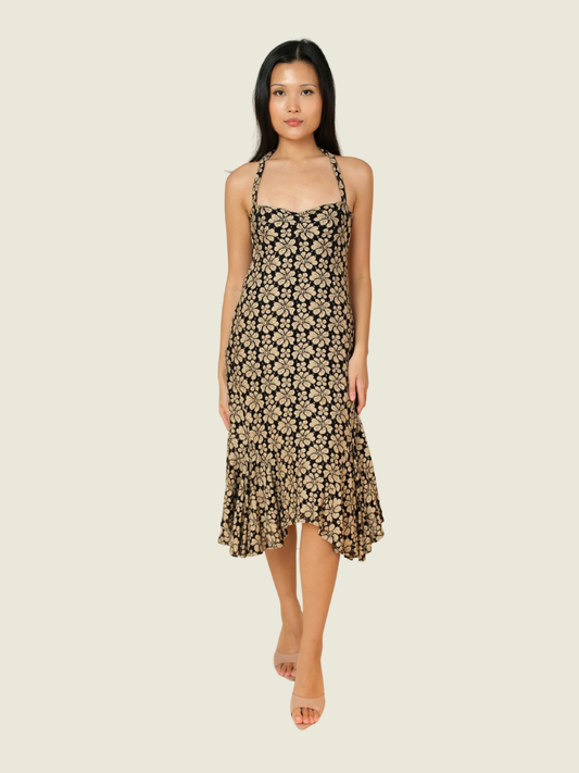 Halohalo Lace Halter Maxi Dress