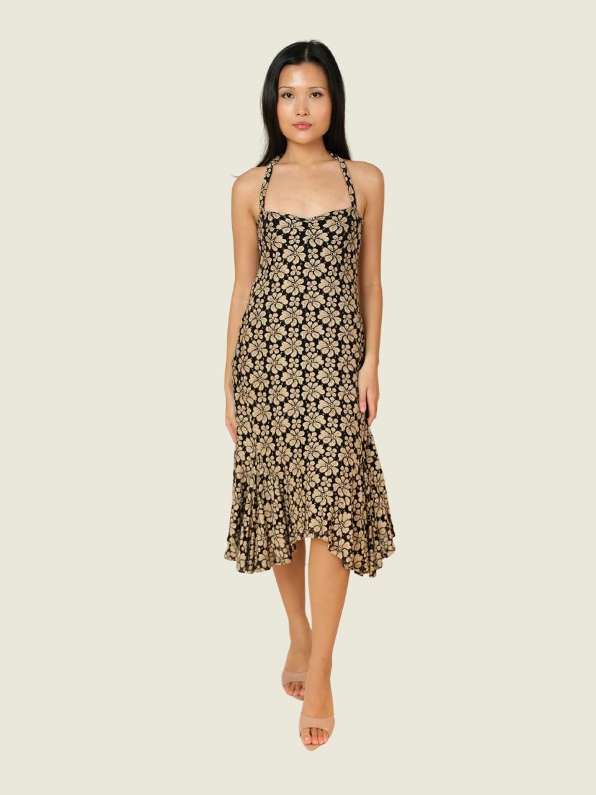 Halohalo Lace Halter Maxi Dress