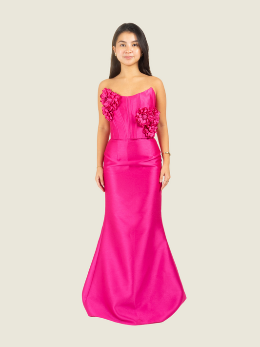 Debbie Co Custom Fuchsia 2 Piece Gown