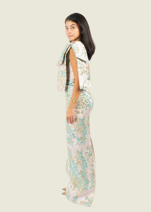 Debbie Co Custom Floral Gown hover image