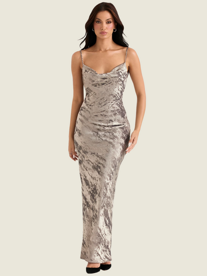 House of CB Gabrielle Satin Maxi Dress