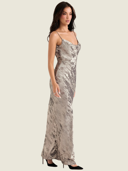 House of CB Gabrielle Satin Maxi Dress