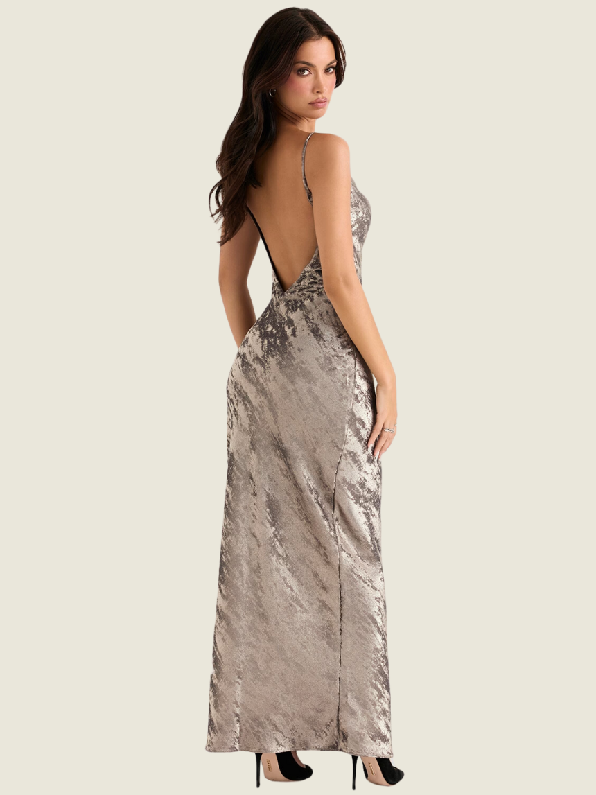 House of CB Gabrielle Satin Maxi Dress