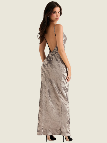 House of CB Gabrielle Satin Maxi Dress