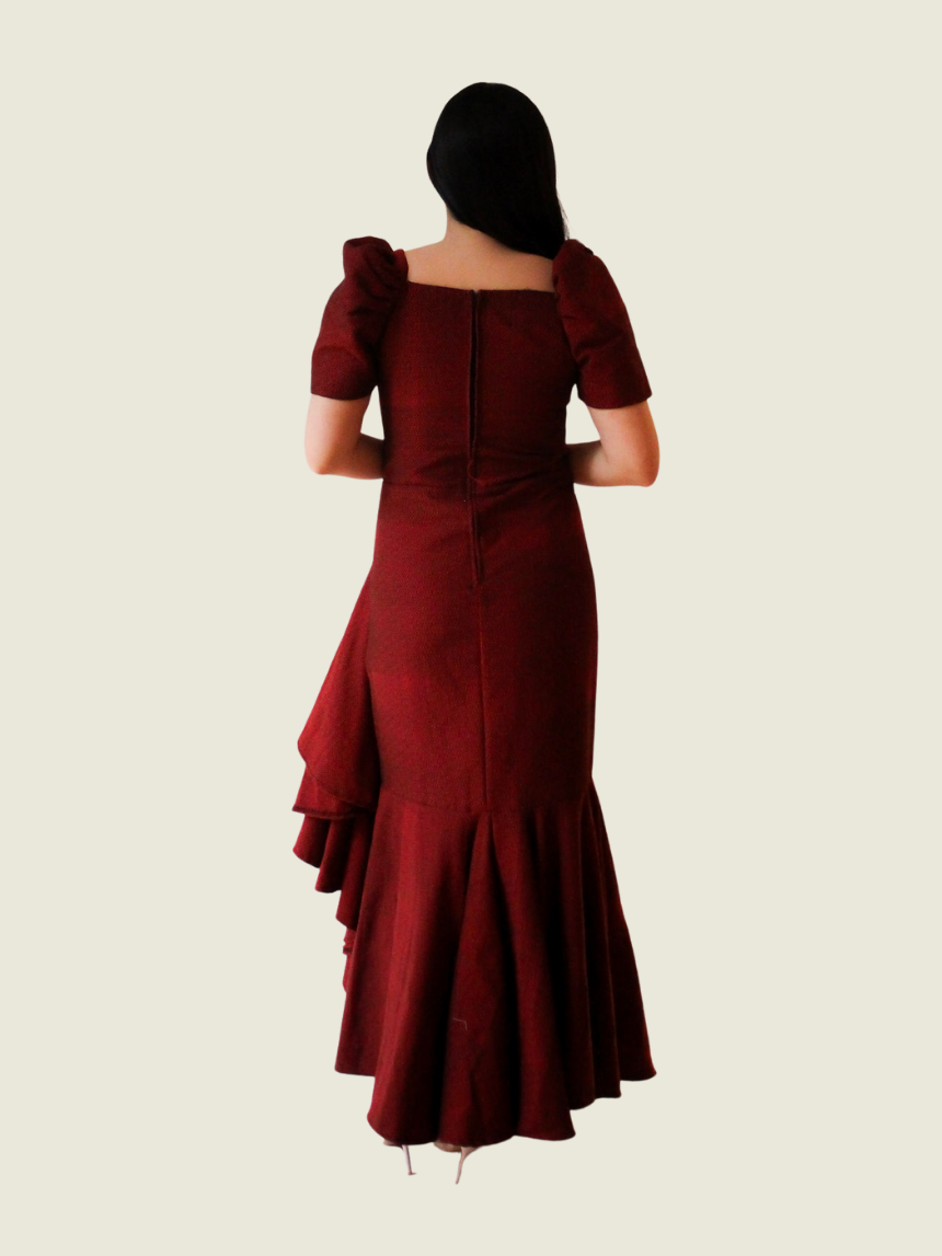 House of Abel Red Filipiniana