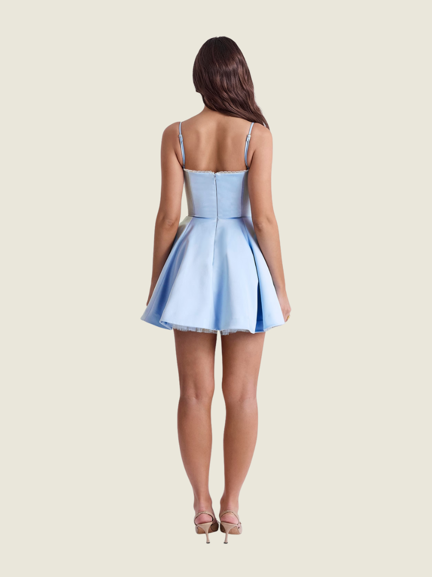 House of CB Cinderella Blue Tulle Mini Dress