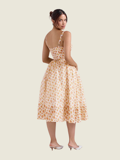 House of CB Kelly Floral Corset Midi