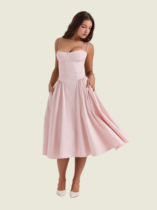 House of CB Pink Samaria Midi Dress