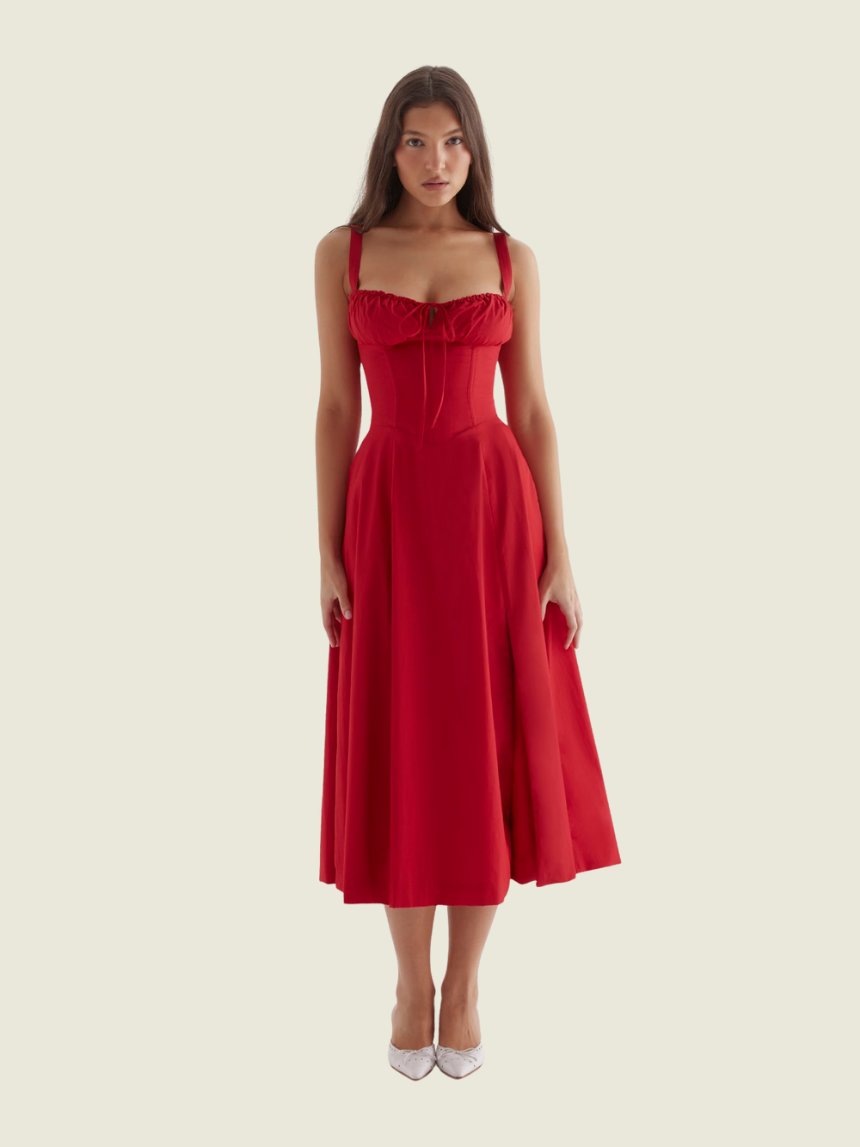 House of CB Red Carmen Dress