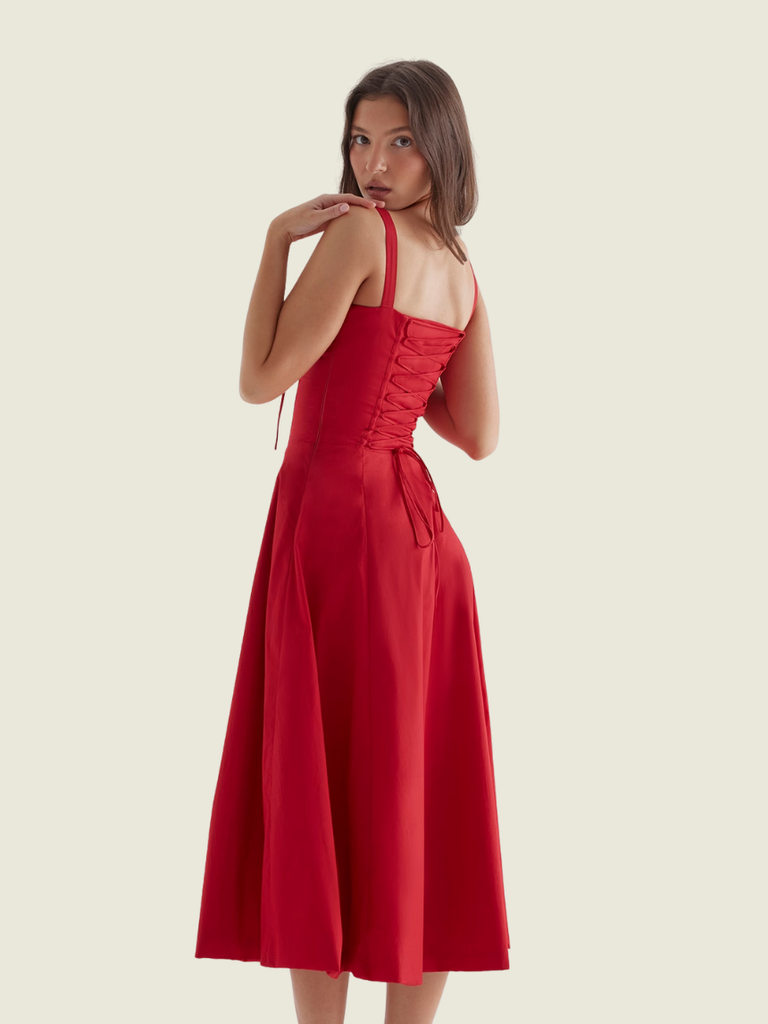 House of CB Red Carmen Dress