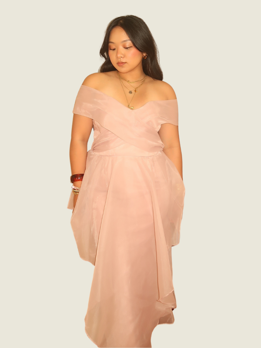 Juliana Studios Pink Chiffon Midi