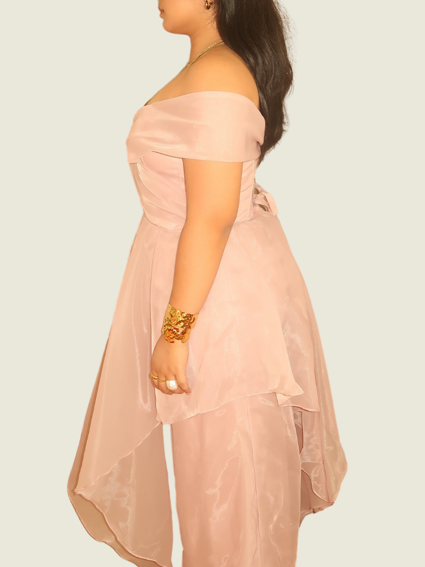 Juliana Studios Pink Chiffon Midi