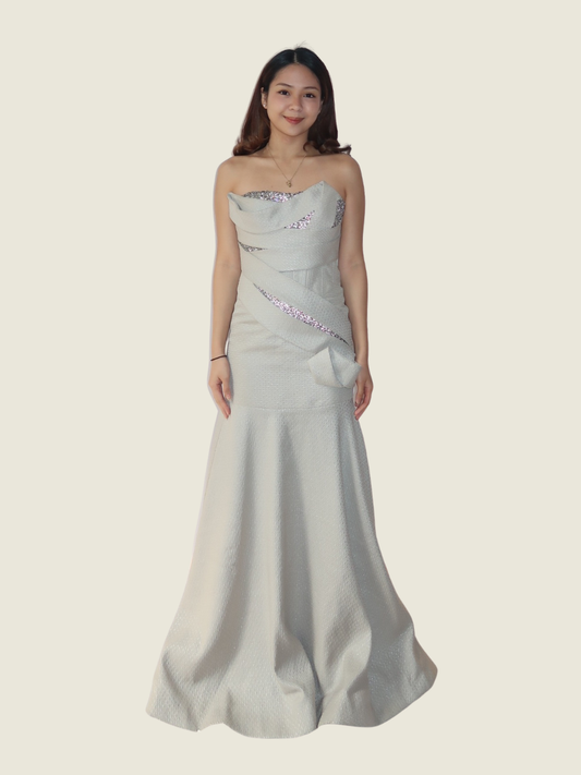 Jun Escario Custom Nude Gown