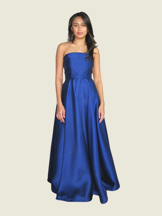 June 12 the Label Custom Royal Blue Tube Gown
