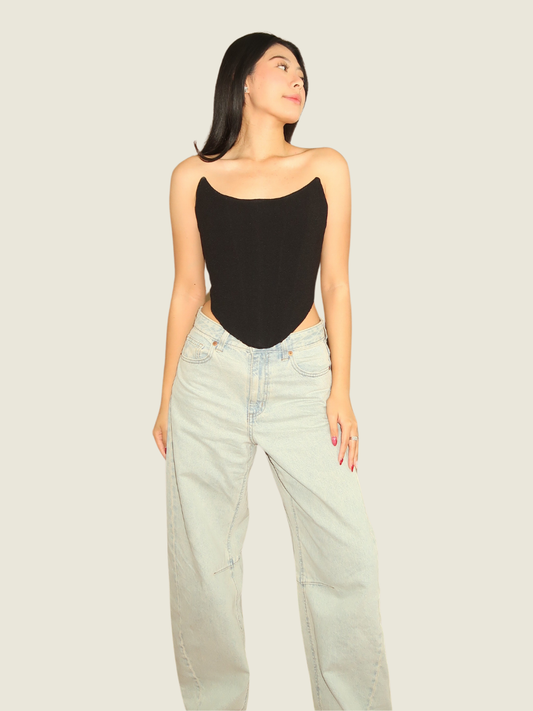 Just Bonita Black Corset Top