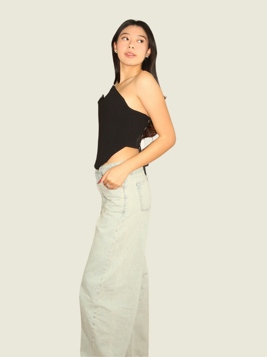 Just Bonita Black Corset Top