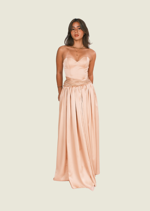 Just Bonita Pink Tube Gown