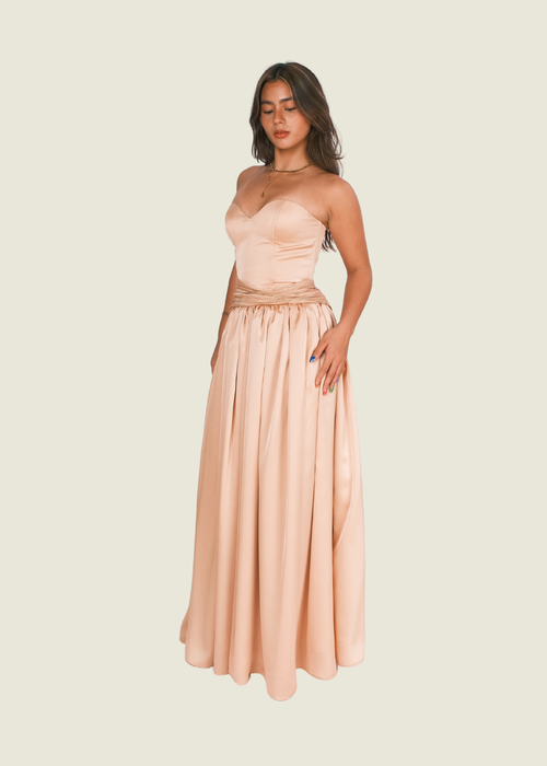 Just Bonita Pink Tube Gown hover image