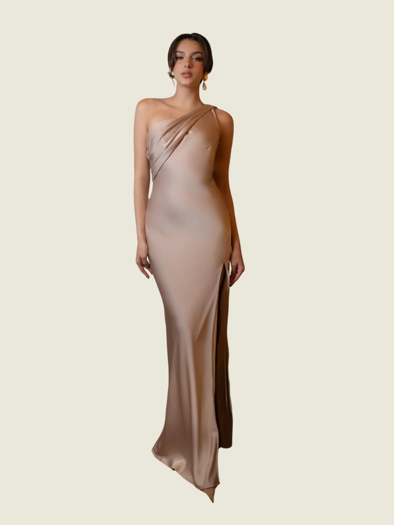 Kisserine Beige Caily Dress