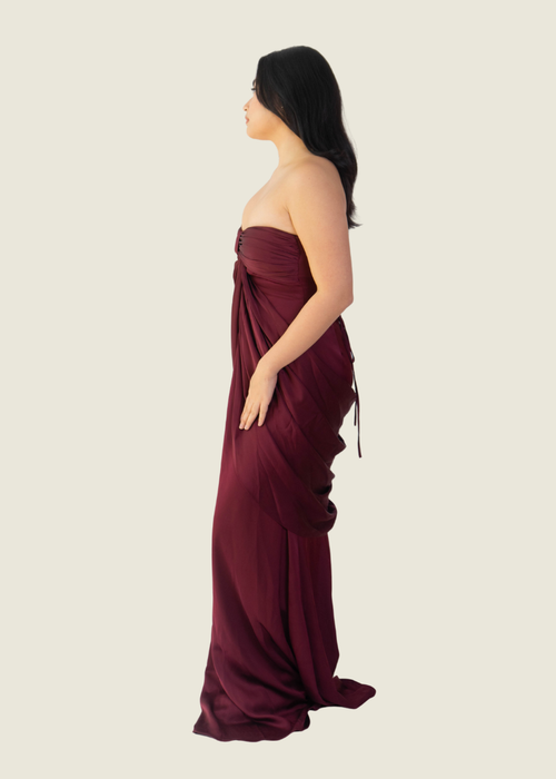 Kisserine Maroon Valery Dress hover image