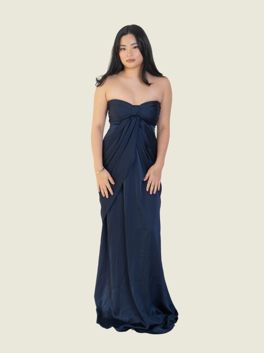 Kisserine Navy Blue Valery Dress