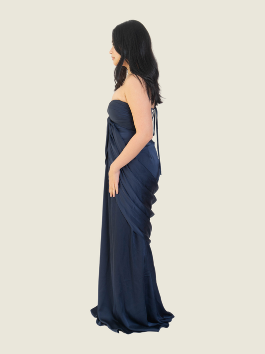 Kisserine Navy Blue Valery Dress