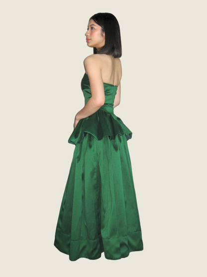 Laure Emerald Green Peplum Set
