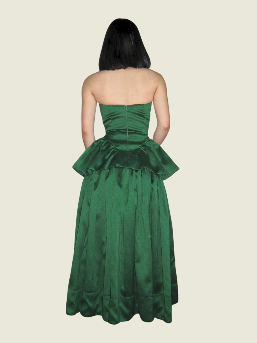 Laure Emerald Green Peplum Set