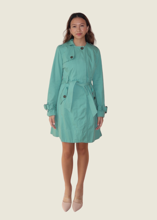 Lauren Conrad Green Trench Coat hover image