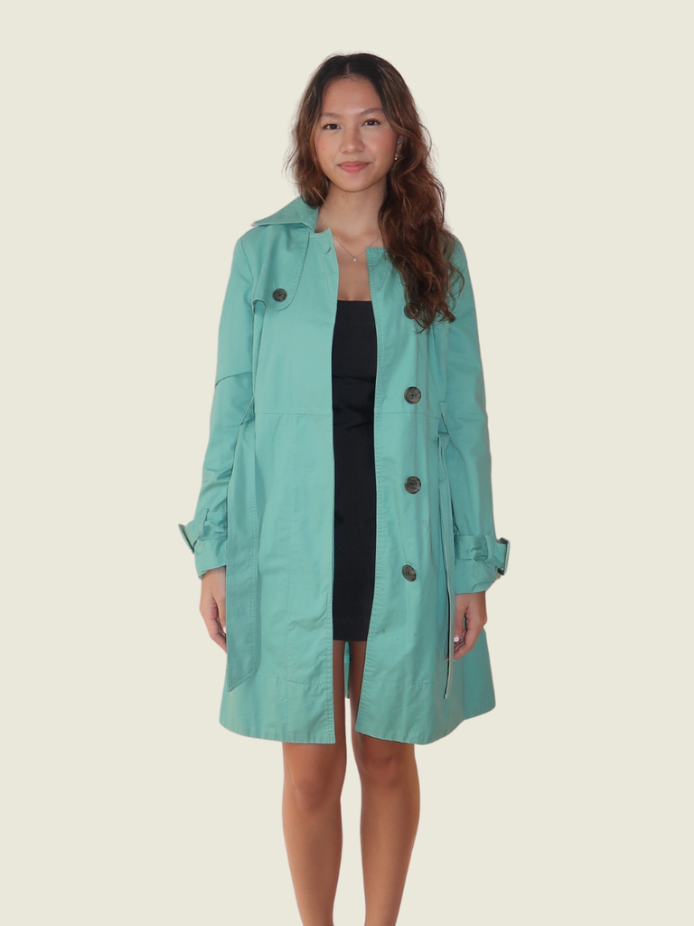 Lauren Conrad Green Trench Coat