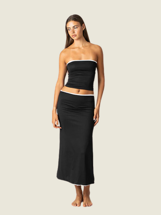 Lost Lorelai Odyssey Reversible Black & White Skirt