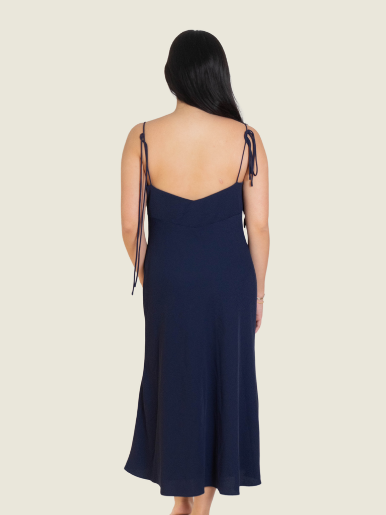 Love Bonito Navy Cowl Neck Dress