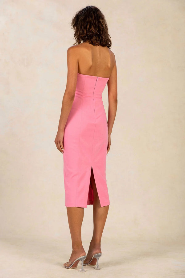 Misha Antonella Bonded Crepe Midi Dress