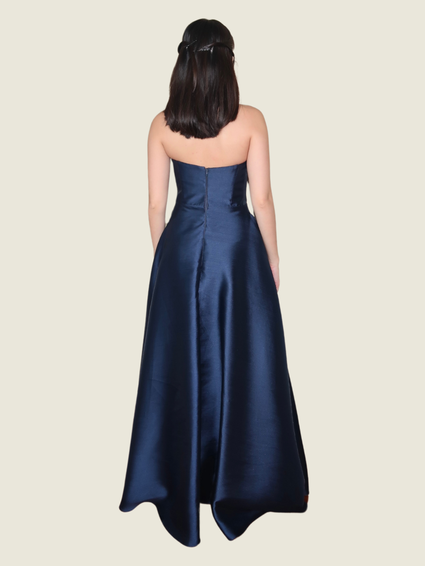 MICO Custom Long Dark Blue Gown