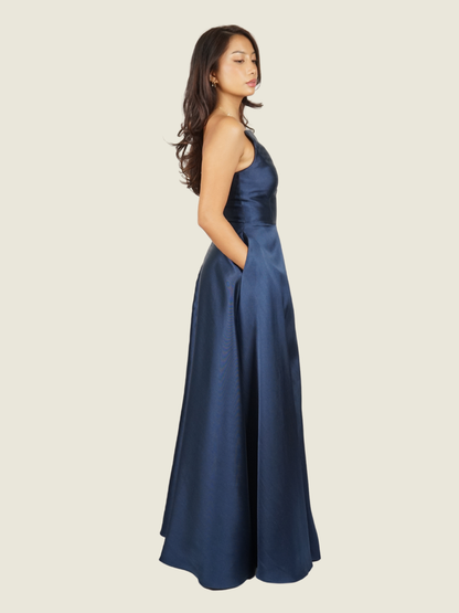 MICO Custom Long Dark Blue Gown