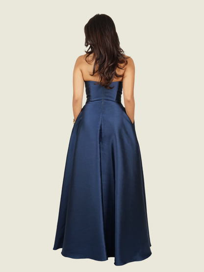 MICO Custom Long Dark Blue Gown