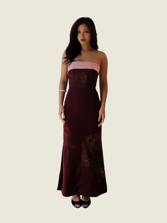 Maison Soriano Custom Re-worked Kimono Tube Dress
