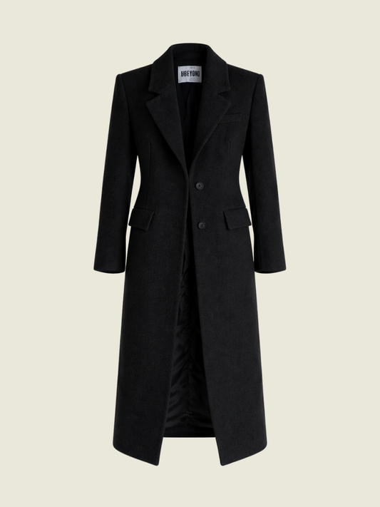 Mango Beyond Abrigo Islandia Black Coat