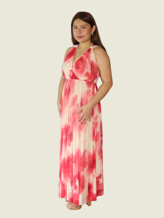 Mango Pleated Print Dress